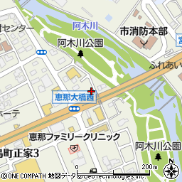 吉野家 １９号線恵那店周辺の地図