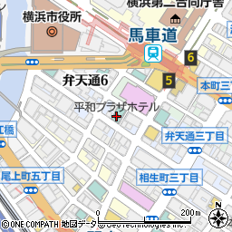 横浜平和プラザホテル周辺の地図