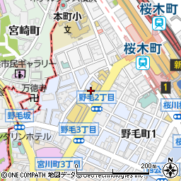 横浜にぎわい座周辺の地図