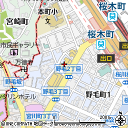横浜にぎわい座周辺の地図