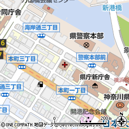 神奈川県横浜市中区元浜町周辺の地図