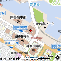 横浜税関周辺の地図