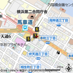 神奈川県横浜市中区本町周辺の地図