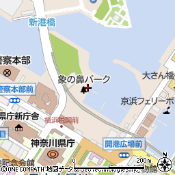 神奈川県横浜市中区海岸通周辺の地図