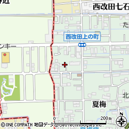 岐阜県岐阜市西改田上の町80周辺の地図