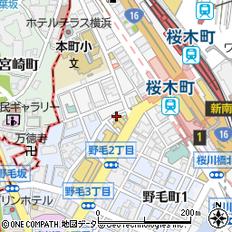三代目鳥メロ 桜木町野毛店周辺の地図