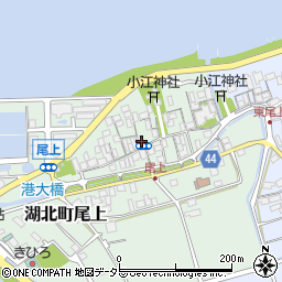 滋賀県長浜市湖北町尾上107周辺の地図