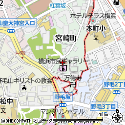 横浜市従会館周辺の地図