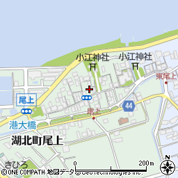 滋賀県長浜市湖北町尾上97周辺の地図