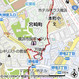 神奈川県横浜市西区宮崎町20周辺の地図