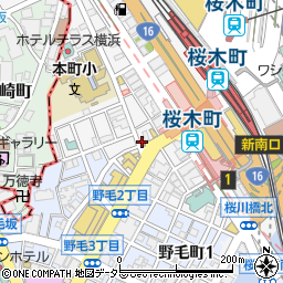 横浜銀行桜木町駅前花咲町 ＡＴＭ周辺の地図