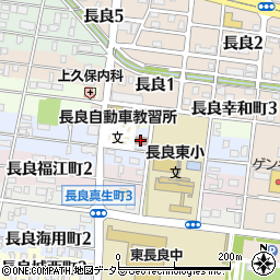 岐阜市長良東公民館周辺の地図