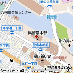 神奈川県警察本部周辺の地図