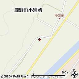 鳥取県鳥取市鹿野町小別所796周辺の地図