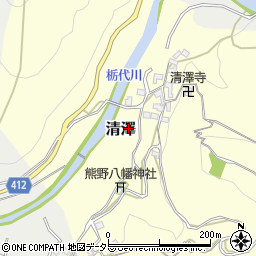 山梨県身延町（南巨摩郡）清澤周辺の地図