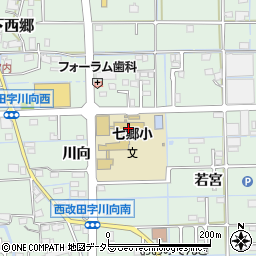 岐阜市立七郷小学校周辺の地図