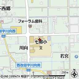 岐阜市立七郷小学校周辺の地図