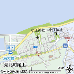 滋賀県長浜市湖北町尾上74周辺の地図