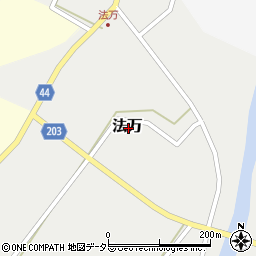 鳥取県東伯郡琴浦町法万周辺の地図