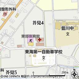 岐阜市東部コミュニティセンター周辺の地図