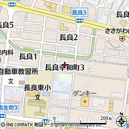岐阜県岐阜市長良幸和町周辺の地図