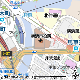 横浜市役所　建築局建築指導部建築指導課建築安全担当周辺の地図