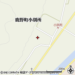 鳥取県鳥取市鹿野町小別所266-2周辺の地図