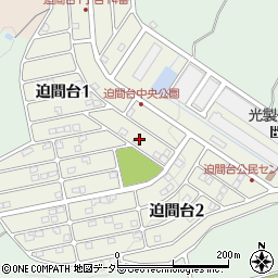 岐阜県関市迫間台周辺の地図