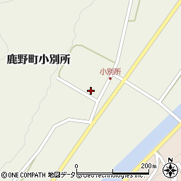 鳥取県鳥取市鹿野町小別所189周辺の地図
