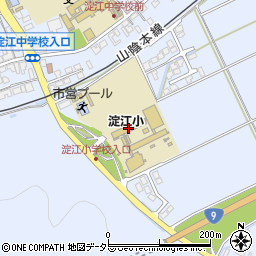 米子市立淀江小学校周辺の地図