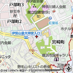 横浜市教育会館周辺の地図