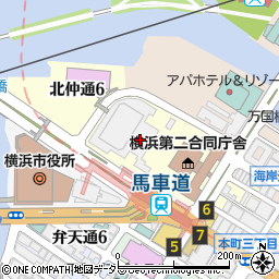神奈川県横浜市中区北仲通周辺の地図