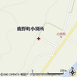 鳥取県鳥取市鹿野町小別所258周辺の地図