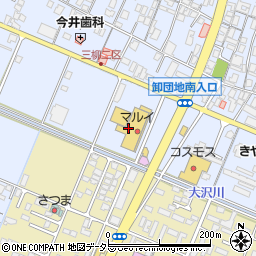 有限会社末広ドライ　両三柳マルイ店周辺の地図