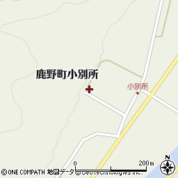 鳥取県鳥取市鹿野町小別所195周辺の地図