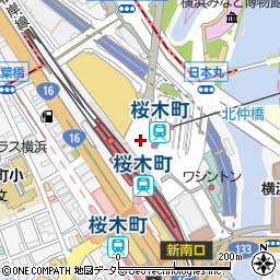 神奈川県横浜市中区桜木町周辺の地図