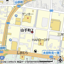 岐阜県美濃加茂市山手町周辺の地図