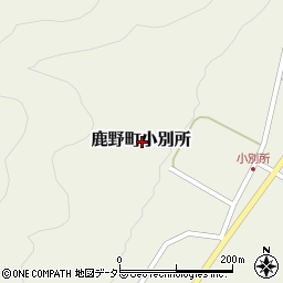 鳥取県鳥取市鹿野町小別所周辺の地図