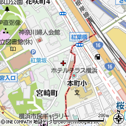 神奈川県横浜市西区宮崎町43周辺の地図