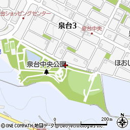 泉台中央公園トイレ周辺の地図