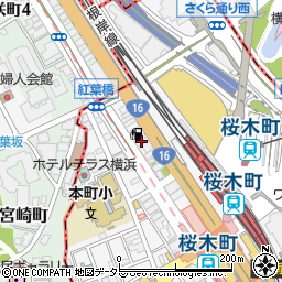 横浜平和と労働会館周辺の地図