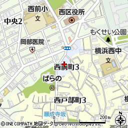 神奈川県横浜市西区西前町3丁目周辺の地図