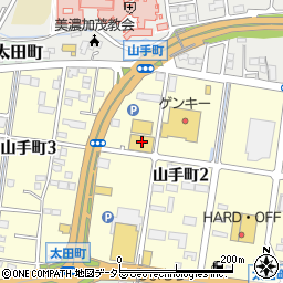 ユニクロ美濃加茂店周辺の地図