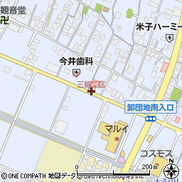 三柳二区周辺の地図