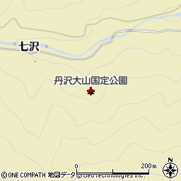 丹沢大山国定公園周辺の地図