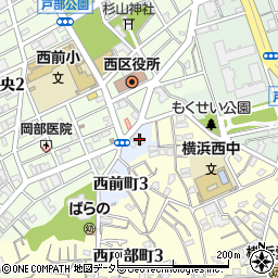 ローソン横浜西前町店周辺の地図