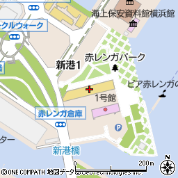 横浜赤レンガ倉庫周辺の地図