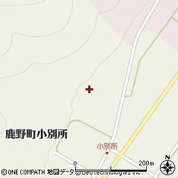 鳥取県鳥取市鹿野町小別所84周辺の地図