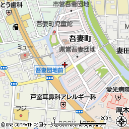 神奈川県厚木市吾妻町1-10周辺の地図