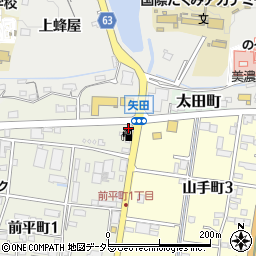 則竹石油株式会社　矢田給油所周辺の地図